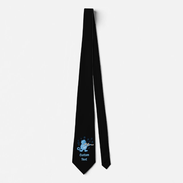 Corbata Gato azul con punzón de cuello de violín (Anverso)