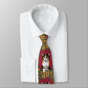 Corbata Gato Calico de Maryland y Flores de Susana de Ojos