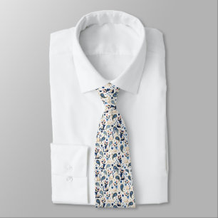 Corbata Gato de cachemira vintage azul de los años 60