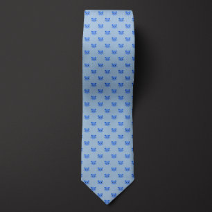 Corbata Gato de corte azul