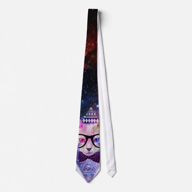 Corbata Gato de galaxia hipster (Anverso)