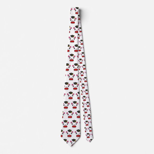 Corbata Gato de Graduación Emocionado (Anverso)