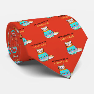 Corbata Gato de Navidad Caprichoso Alegría Navideña