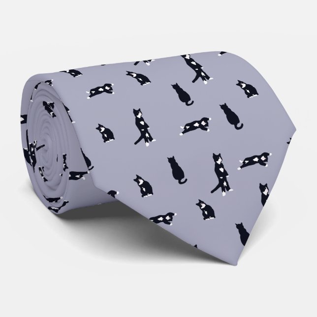 Corbata Gato de Tuxedo (Enrollado)