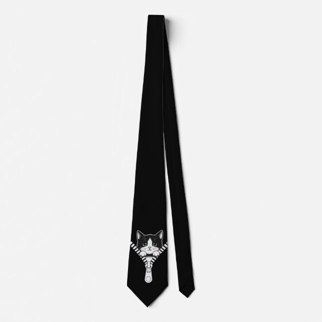 Corbata Gato Divertido Gatito Espía (Anverso)