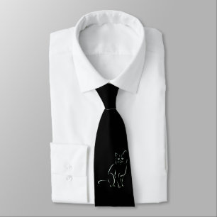 Corbata Gato gatito blanco