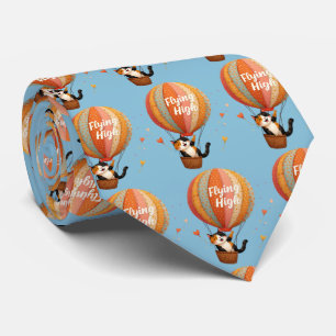 Corbata Gato Lindo Globo Aerostático Arte Caprichosa