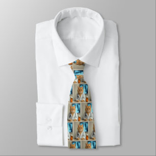 Corbata Gato Médico Pelirrojo Con Estetoscopio