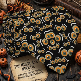 Corbata Gato Miedoso Patrón de Ojos de Halloween Boo