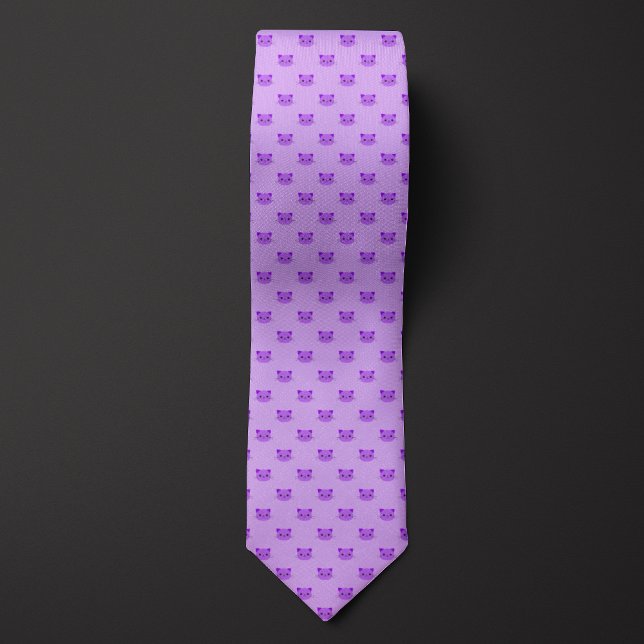 Corbata Gato morado (Subido por el creador)
