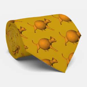 Corbata Gato Naranja gracioso