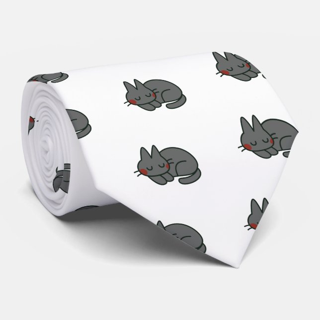 Corbata Gato negro (Enrollado)