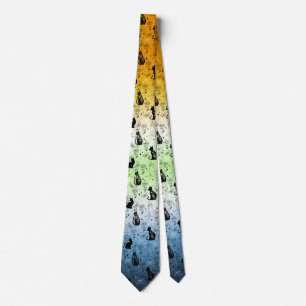 Corbata Gato Negro Orgullo Agénero AroAce - Místico y Bruj