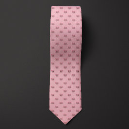 Corbata Gato rosado