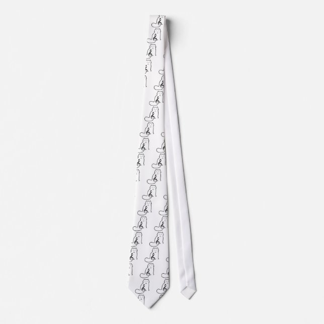 CORBATA GATO Y NOTA MUSICAL (Anverso)