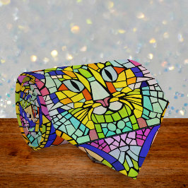 Corbata Gato Zany en muchos colores - Mosaico divertido en