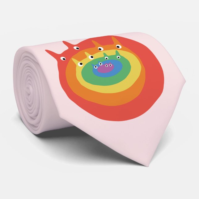 Corbata Gatos arcoiris (Enrollado)