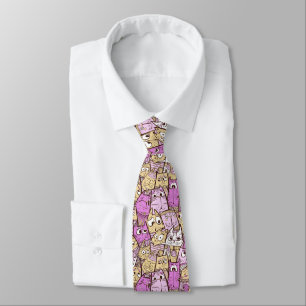Corbata Gatos de Dibujos Animados Divertidos