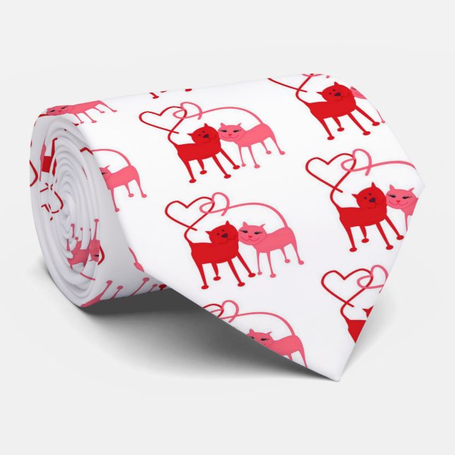 Corbata Gatos de San Valentín - Canto de San Valentín (Enrollado)