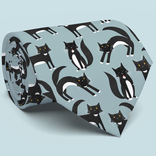 Corbata Gatos de Tuxedo en blanco y negro (Subido por el creador)