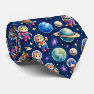 Corbata Gatos Espaciales Planetas Intergalácticos Sistema