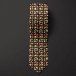 Corbata Gatos geométricos coloridos