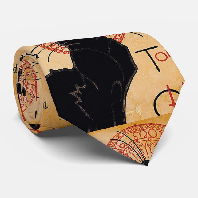 Corbata Gatos negros (Enrollado)