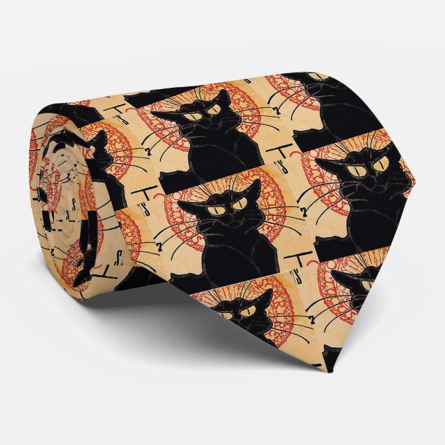 Corbata Gatos negros (Enrollado)