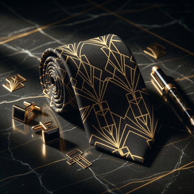 Corbata Gatsby Gold Art Deco  (Subido por el creador)