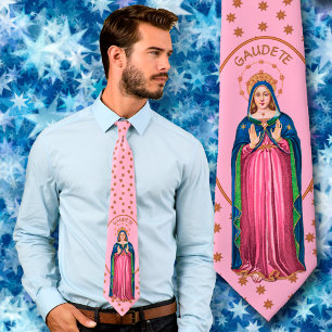 Corbata ¡Gaudete! (inglés: ¡Regocijaos!) BVM Adviento en p