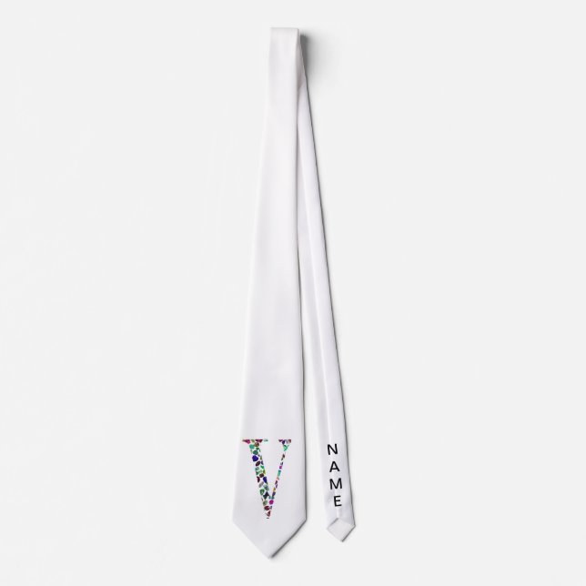 Corbata Gemas de joyas Monograma V (Anverso)