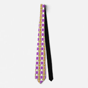 Corbata Gemstone Art Purple Naranja