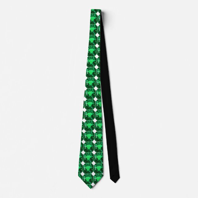 Corbata Gemstone esmeralda, Birthstone May, Green claro (Anverso)