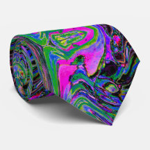 Genial Abstracto Verde, Negro y Azul Retro Groovy