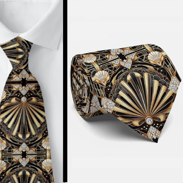 Corbata Gentleman's Tie | Art Deco Faux Diamond Neck Ties (Subido por el creador)