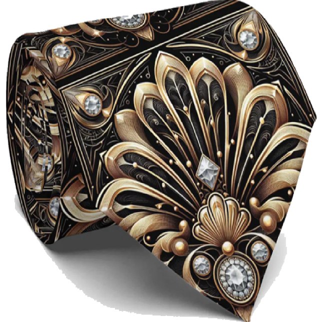 Corbata Gentleman's Tie | Art Deco Faux Diamond Neck Ties (Subido por el creador)