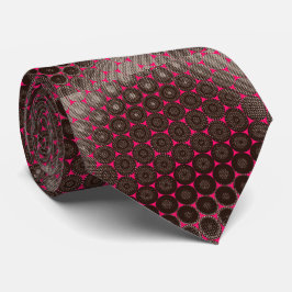 Corbata Geometría audaz: Fuchsia Eclipse Silk Tie