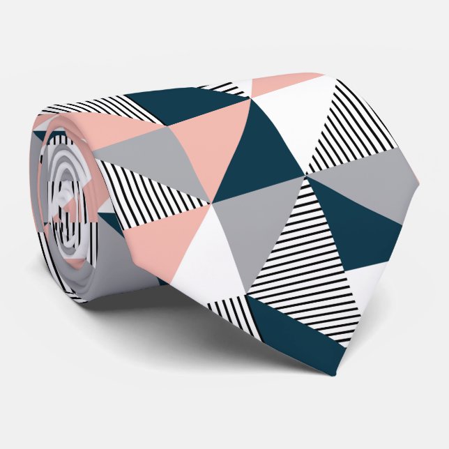 Corbata Geometría coloreada abstracta (Enrollado)
