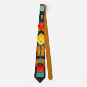 Corbata Geometría de sueños vibrantes: arte abstracto mode