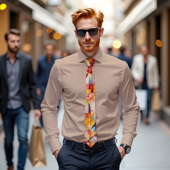 Corbata Geometría floral Resumen de los tiempos de arte (Subido por el creador)