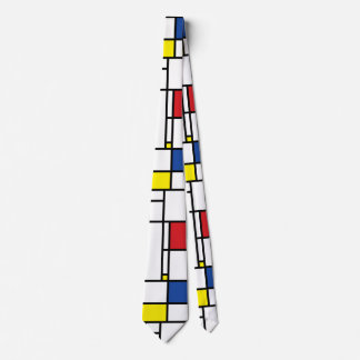 Corbata Geometría Minimalista mondrina De Stijl Arte Moder