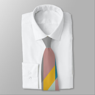 Corbata Geometría modernista contemporánea arte color tier