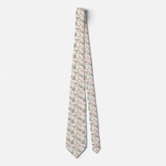 Corbata Geometría Pastel Elegante (Anverso)