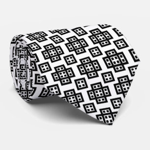 Corbata Geometric 030614 - Negro sobre blanco