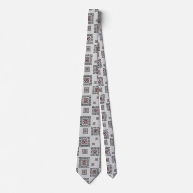 Corbata geométrica alterna para hombre (Anverso)