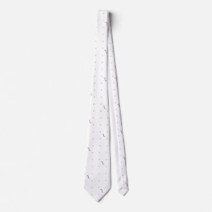Corbata geométrica blanca Elegancia minimalista