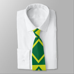 Corbata Geométrica de diamante cuadrado verde