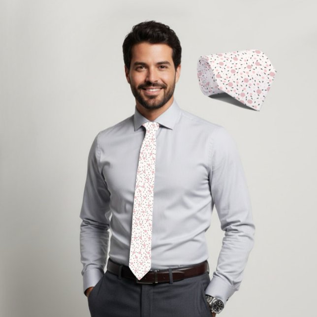 Corbata Geométrica Hexágono Rosado y Triángulo Osc (Subido por el creador)