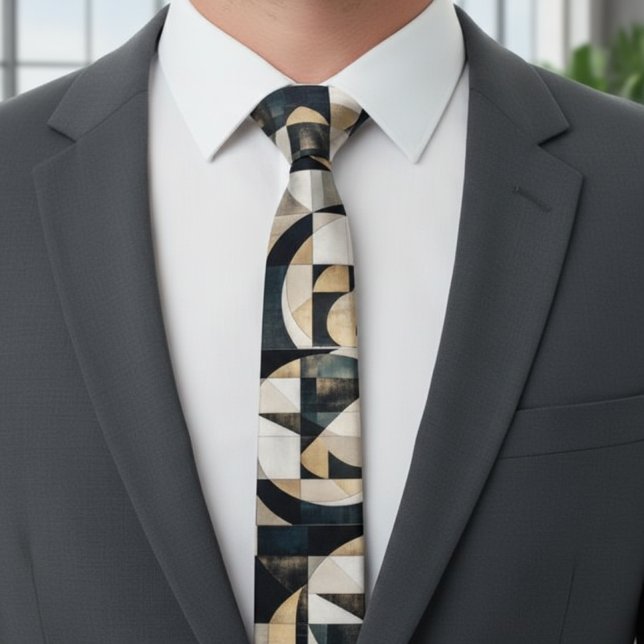 Corbata geométrica moderna de mediados de siglo (Subido por el creador)