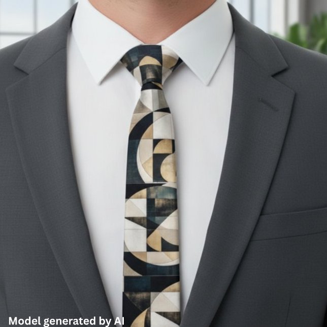 Corbata geométrica moderna de mediados de siglo (Subido por el creador)